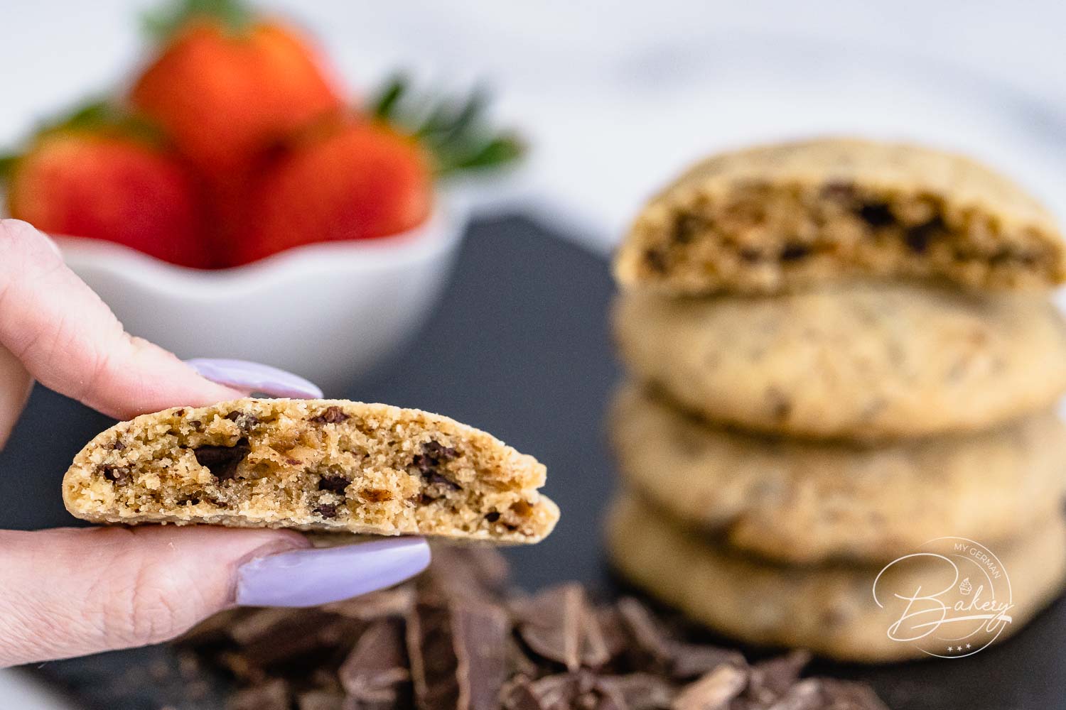 Simple Chocolate Cookies Recipe - Best Chocolate Chunk Cookies - Cookies with chocolate chips - chocolate cookies from America, homemade American cookies