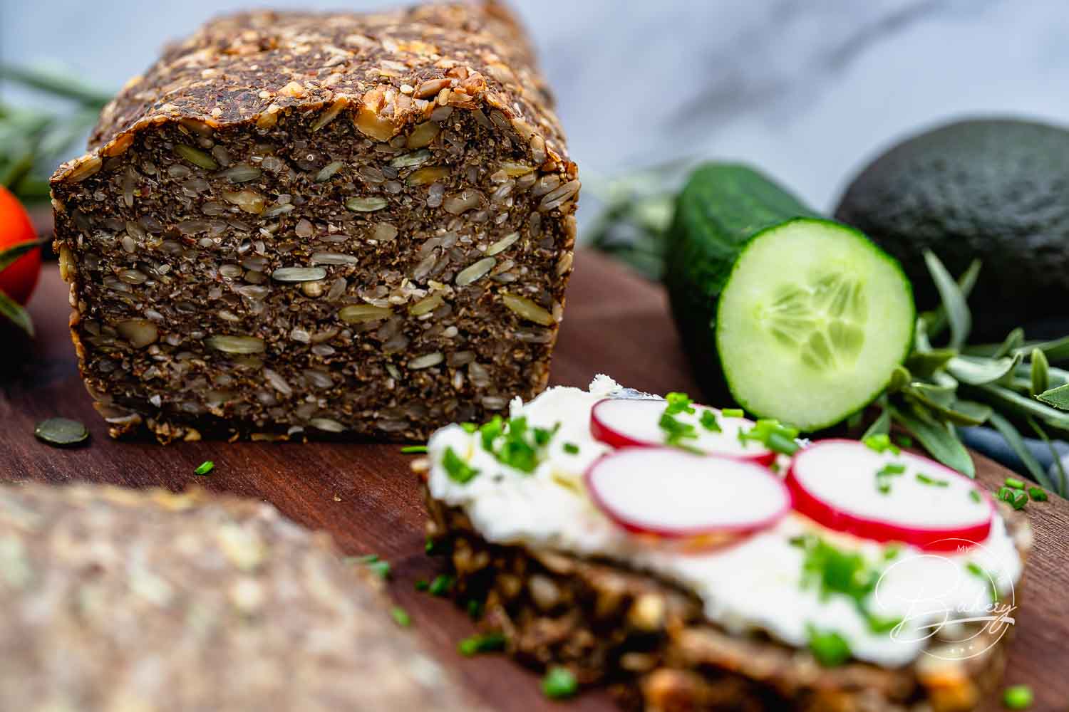 Seed Bread Grain Bread Recipe without Flour - Low Carb gluten free vegan - Recipe Seed Bread without Flour - Gluten Free - Vegan and perfect for the low carb diet - simple recipe - always succeeds
