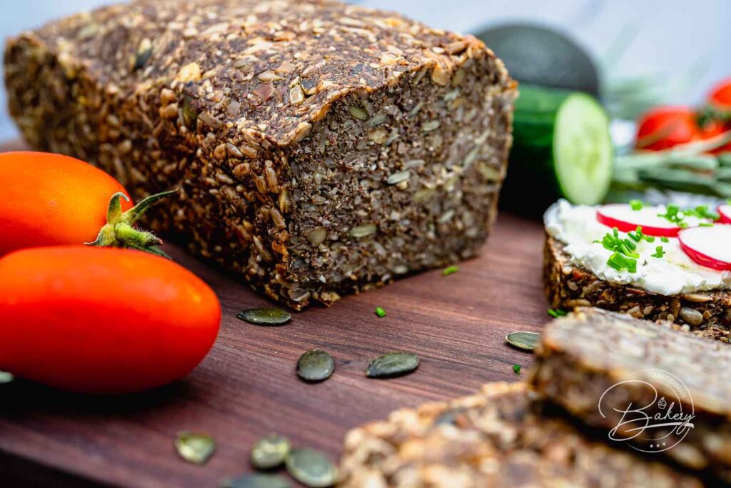 Seed Bread Grain Bread Recipe without Flour - Low Carb gluten free vegan - Recipe Seed Bread without Flour - Gluten Free - Vegan and perfect for the low carb diet - simple recipe - always succeeds