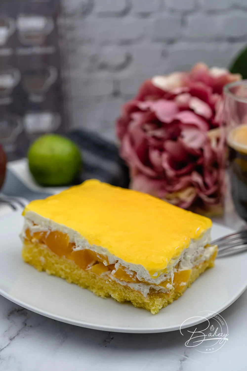 Cream cake without flour - sponge cake with passion fruit - gluten free - Passion fruit sponge cake gluten free - sponge cake with passion fruit - gluten free - baking without flour, cake without flour - use pudding powder instead of flour
